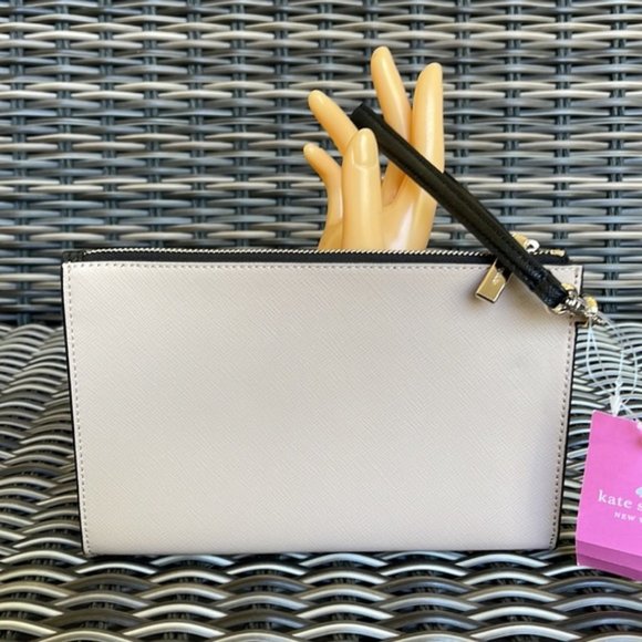 Kate Spade Staci Medium Wristlet Warm Beige - Picture 5 of 16